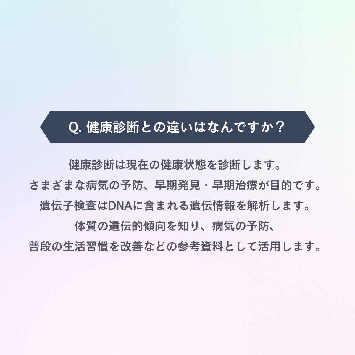 遺伝子検査「Genesy」